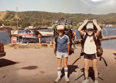 That's me on the right in the Tigers shirt - getting ready to board the float plane