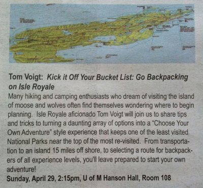 Isle Royale Midwest Mountaineering Expo excerpt