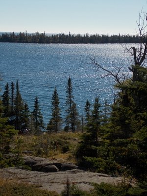 Nina working her way up one of the many rock faces on RH trail